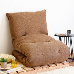 Futon Dobrável de Espuma Solteiro Marrom Bf Colchões - 1