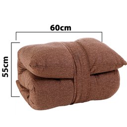 Futon Dobrável de Espuma Solteiro Marrom Bf Colchões - 4