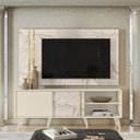 Ver imagem 1 de Bancada com Painel Para TV Até 65'' Cronos - Madetec - Calacata/Off White