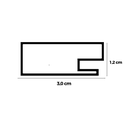 Ver imagem 2 de Acabamento Ripado Femea Ru Noce Oro New 1,2x3x270 - Eucatex