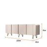 Aparador Buffet para Sala de Estar Lotus 220 Cm H01 Off White Clique Chique - 6