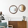 Espelho Emoldurado Sandy Freijó 45cm Redondo - 5