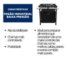 Ver imagem 6 de Fogão Industrial 2 Bocas 30x30 Baixa Pressão P5 com Forno JCN
