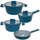 Ver imagem 1 de Jogo de Panelas de Indução Antiaderente Cerâmica Chicago Azul 4 Peças - Casambiente