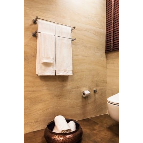 Porta-toalhas Bastão Duplo Square Cromado - Docol