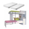 Cama Beliche 3 Gavetas Jack Branco com Colchões - 1