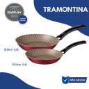 Ver imagem 2 de Jogo de Frigideiras Tramontina Turim Antiaderente Vermelho:vermelho