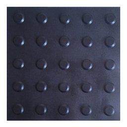 KIT 10 PÇS PISO TÁTIL ALERTA PVC 25X25 ARGAMASSADO PRETO - 1