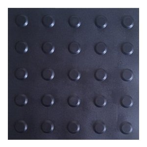 KIT 10 PÇS PISO TÁTIL ALERTA PVC 25X25 ARGAMASSADO PRETO