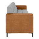 Ver imagem 6 de Sofá Living Decorativo Houston 2 Lugares 180cm Pés em Metal Linho/pu Cinza Escuro/ Caramelo G33 - Gr