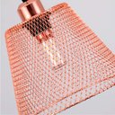 Ver imagem 2 de Lustre Cupula Abajur Casa Sala Quarto Copa Decoraçao Pendente Teto Metal Aramado Luz Lampada Ilumina