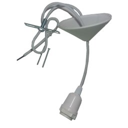 Conjunto Iluminação Pendentes e Lustres branca c\fio 3 mts - 1