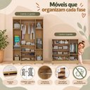 Ver imagem 5 de Quarto de Bebê Completo com Berço Americano 3 em 1 e Colchão Incluso Flor Multimóveis MP4931