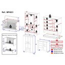 Ver imagem 4 de Quarto de Bebê Completo com Berço Americano 3 em 1 e Colchão Incluso Flor Multimóveis MP4931