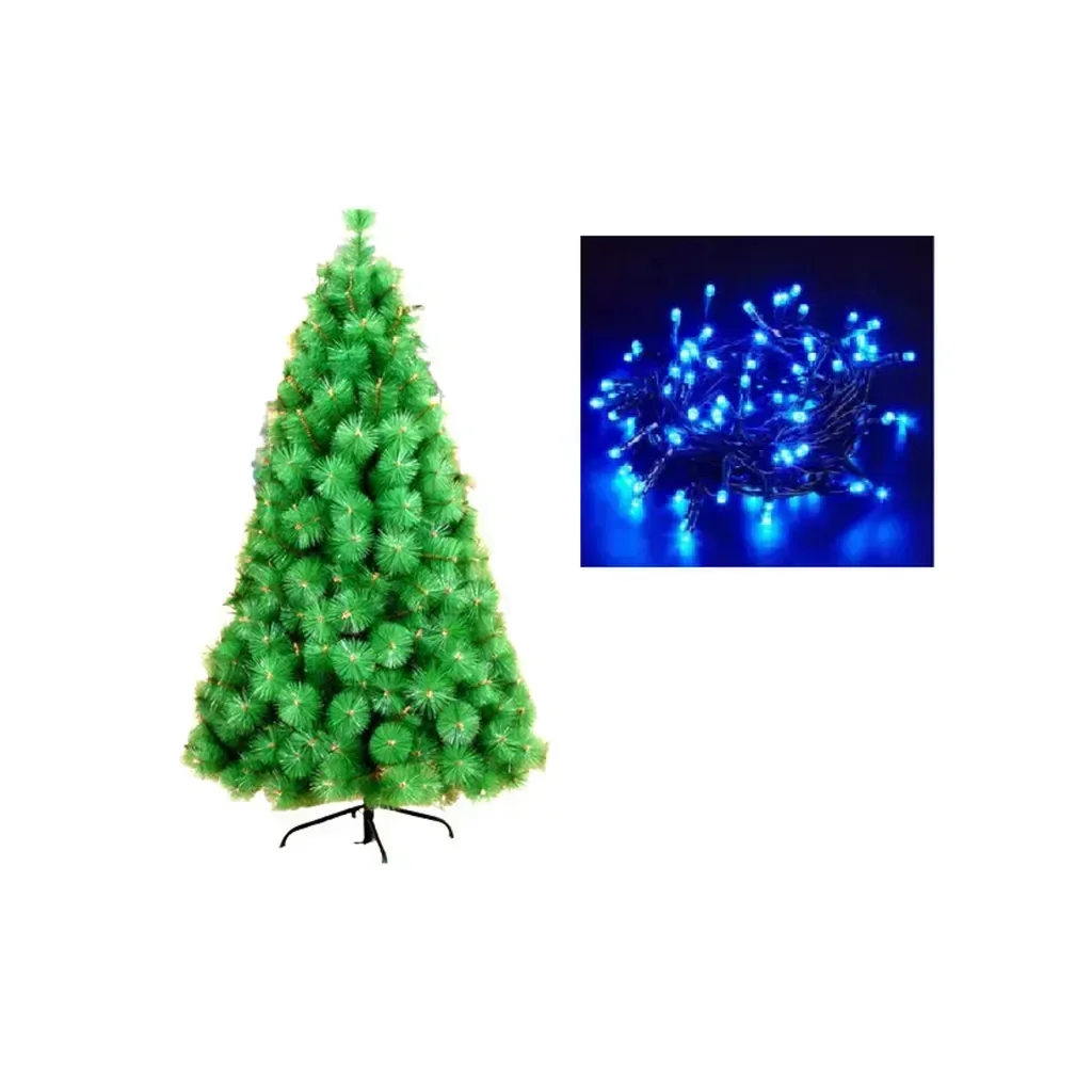 Ver imagem 1 de Arvore de Natal Pinheiro 2,10 Metros 300 Galhos com Pisca Pisca