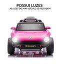 Ver imagem 2 de Mini Carro Elétrico 12v Volkswagen Buggy Controle Remoto Infantil Rosa Importway Bw432rs Motorizado