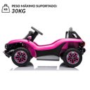 Ver imagem 4 de Mini Carro Elétrico 12v Volkswagen Buggy Controle Remoto Infantil Rosa Importway Bw432rs Motorizado