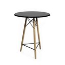 Ver imagem 4 de Mesa Bistrô Eames Eiffel Preta Com 2 Banquetas Vermelhas De Madeira - Cor: Preto