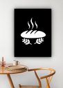 Ver imagem 2 de Quadro Decorativo Cozinha Pão Quente - 70x50cm:moldura Branca