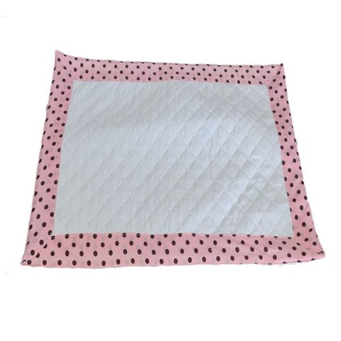 Tapete Higiênico Pet Impermeável Branco Grande Reutilizável Lavável: Lulu Rosa