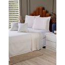 Ver imagem 2 de Kit Colcha Cobre Leito Cama Queen Tecido Rústico Topázio + Capas de Almofada 5 Peças:palha