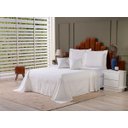 Ver imagem 1 de Kit Colcha Cobre Leito Cama Queen Tecido Rústico Topázio + Capas de Almofada 5 Peças:palha