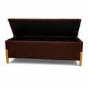 Ver imagem 5 de Banco Recamier Baú Organizador Cristal 1,30m Veludo- Sofatec