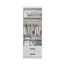 Ver imagem 3 de Roupeiro Infantil Onix 2 Portas 2 Gavetas Cor Flex Peternella: Branco