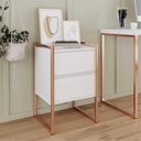 Ver imagem 3 de Gaveteiro Industrial com Gaveta Lelly - Branco Cobre