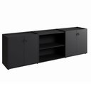 Ver imagem 6 de Armário para Escritório F5 4 Portas 2 Prateleiras MDP 240cm Preto F5 Office