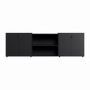 Ver imagem 7 de Armário para Escritório F5 4 Portas 2 Prateleiras MDP 240cm Preto F5 Office