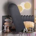 Ver imagem 1 de Kit 10 Placas Cabeceira Nuvem Estofada para Cama King - Módulo 20 Cm X 60 Cm:cinza