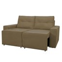 Ver imagem 1 de Sofá Retrátil Polo 1,80m Confortavel para Sala Suede Herrero Cor:marrom Claro