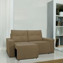 Ver imagem 7 de Sofá Retrátil Polo 1,80m Confortavel para Sala Suede Herrero Cor:marrom Claro