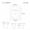 Ver imagem 4 de Assento Sanitário Poliéster Soft Close Duna Branco para Vaso Deca com Ferragem Preta