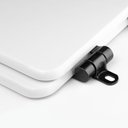 Ver imagem 5 de Assento Sanitário Poliéster Soft Close Duna Branco para Vaso Deca com Ferragem Preta