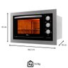 Kit Forno Elétrico 48l + Micro-ondas 25l Fischer Fit Line Embutir Inox 220v - 4