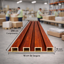 Ver imagem 2 de Painéis Ripados Wpc 18mm Imbuia 290x16cm - Revestimento Decorativo Parede Sala Quarto Cozinha