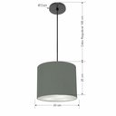 Ver imagem 2 de Lustre Luminária Pendente Vivare Free Lux Pe-4106pr Cúpula em Tecido 20x25cm