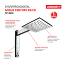 Ver imagem 4 de Chuveiro Lorenzetti Acqua Century Digital Preto 127v 5500w