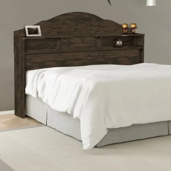 Ver imagem 2 de Cabeceira Para Cama Box Casal 2 Nichos Evelyn 100% MDF Nogal