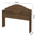 Ver imagem 5 de Cabeceira Para Cama Box Casal 2 Nichos Evelyn 100% MDF Nogal