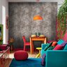Papel de Parede Para Quarto Casal Sala Cinza Fio Bronze 3m - 4