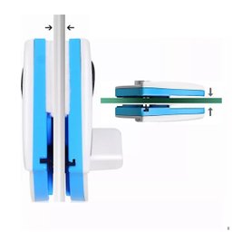 Limpa Vidro Magnetico Limpador Janela Vidraça Espelho Porcelada Dupla Face Dois Lados Ima Forte Rodo - 3