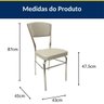 Cadeira Cozinha Reforço Cromada Assento Grosso Confortável Encosto Estofado Cor Prata - 7