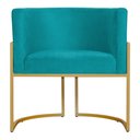 Ver imagem 6 de Poltrona Decorativa Sala de Estar Luana Base Gold Suede