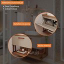 Ver imagem 3 de Gabinete para Banheiro 80 Cm 100% Mdf Nicho 1 Porta Basculante Duna Mgm Móveis Cappuccino/freijo