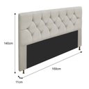 Ver imagem 2 de Cabeceira Queen França A05 c/ Strass 160 cm para Cama Box Suede - Doce Sonho Móveis CABECEIRA QUEEN
