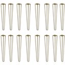Ver imagem 1 de Kit 16 Pés de Metal 60 CM Hairpin Legs Mesa de Canto Dourado