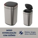 Ver imagem 4 de Lixeira Quadrada com Sensor 30 Litros Inox 1007.qua.30.inx Deca